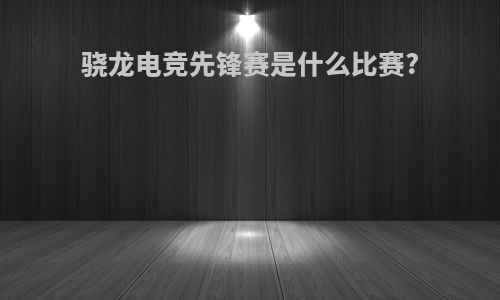 骁龙电竞先锋赛是什么比赛?