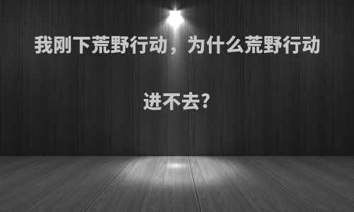 我刚下荒野行动，为什么荒野行动进不去?
