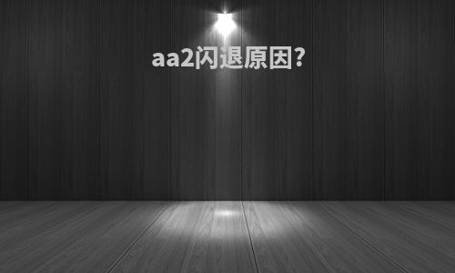 aa2闪退原因?