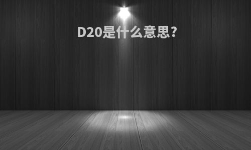 D20是什么意思?