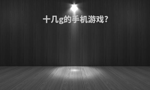 十几g的手机游戏?