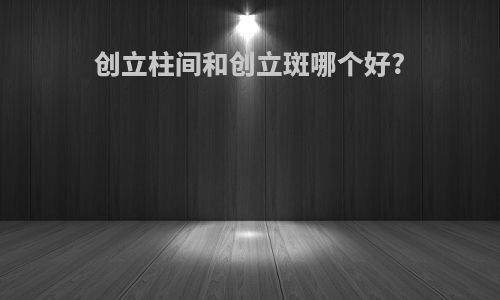 创立柱间和创立斑哪个好?