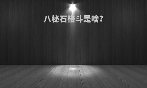 八秘石格斗是啥?