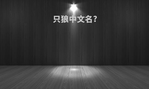 只狼中文名?