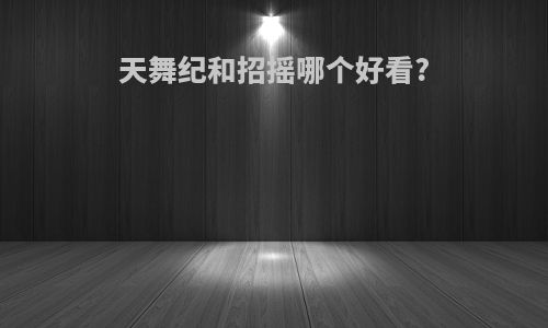 天舞纪和招摇哪个好看?