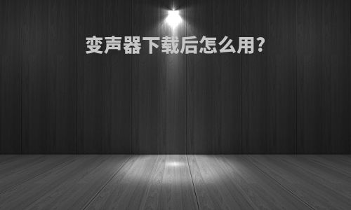 变声器下载后怎么用?