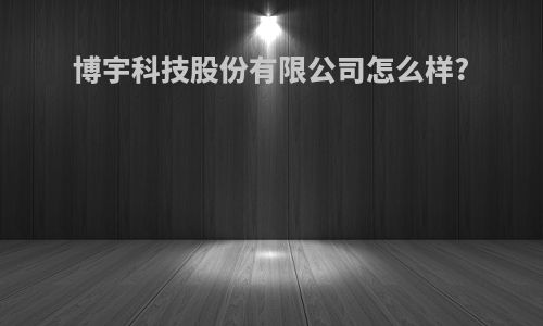 博宇科技股份有限公司怎么样?