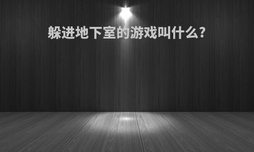 躲进地下室的游戏叫什么?