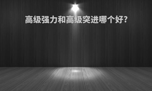 高级强力和高级突进哪个好?