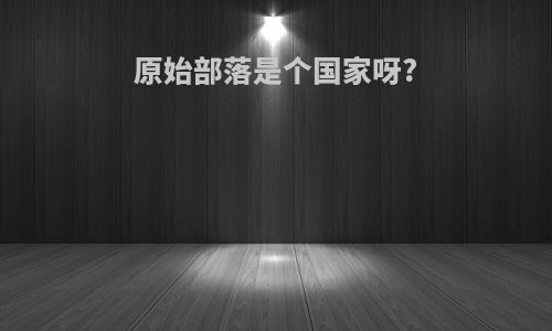 原始部落是个国家呀?