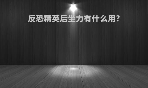 反恐精英后坐力有什么用?