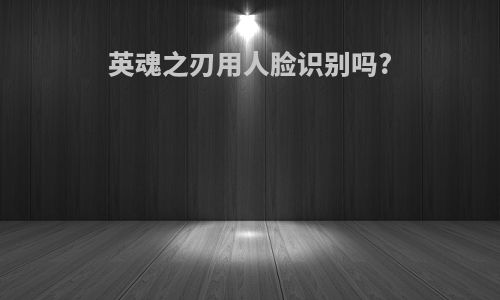 英魂之刃用人脸识别吗?