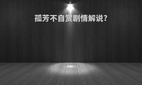 孤芳不自赏剧情解说?