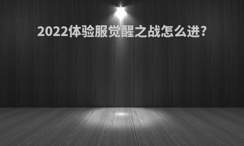 2022体验服觉醒之战怎么进?