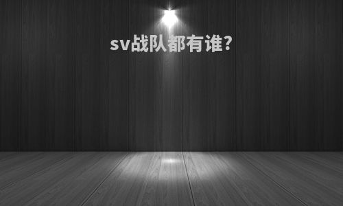 sv战队都有谁?
