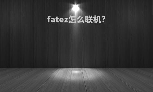 fatez怎么联机?