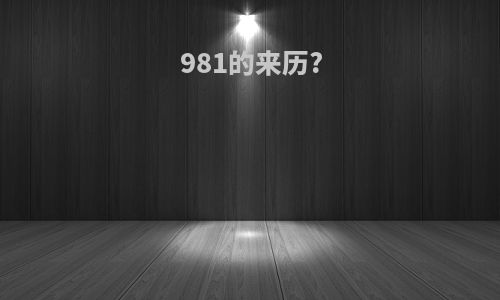 981的来历?