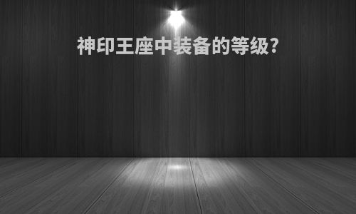 神印王座中装备的等级?