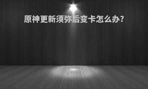 原神更新须弥后变卡怎么办?