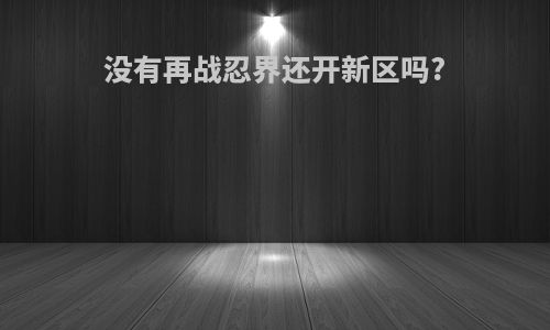 没有再战忍界还开新区吗?