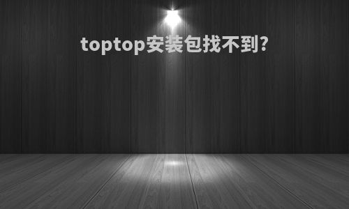 toptop安装包找不到?