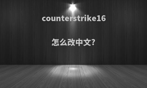 counterstrike16怎么改中文?