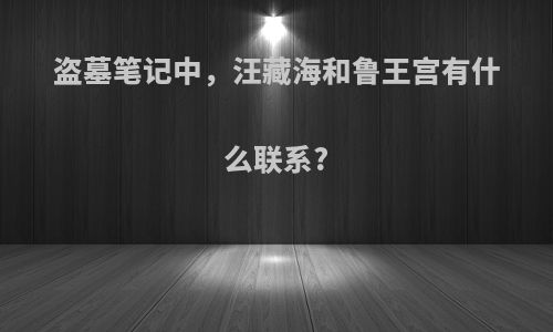 盗墓笔记中，汪藏海和鲁王宫有什么联系?