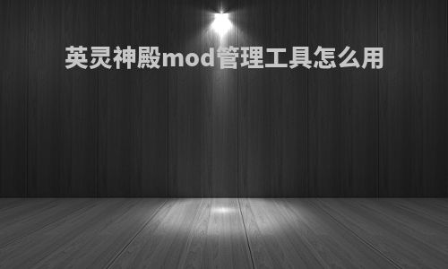 英灵神殿mod管理工具怎么用