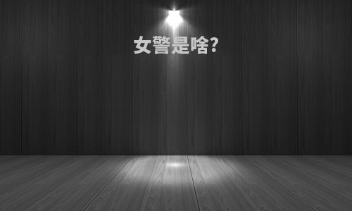 女警是啥?