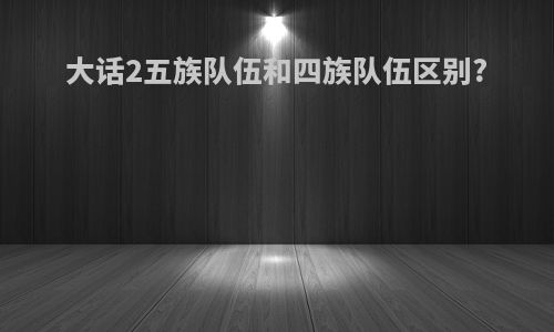 大话2五族队伍和四族队伍区别?