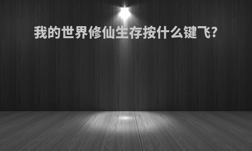 我的世界修仙生存按什么键飞?