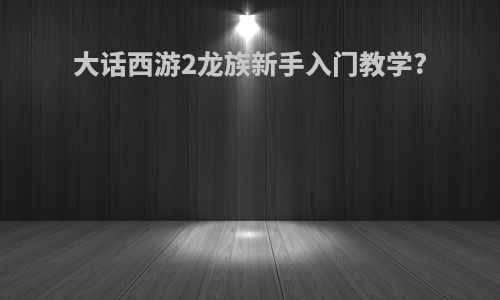 大话西游2龙族新手入门教学?