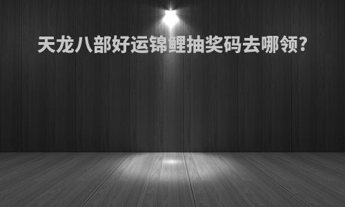 天龙八部好运锦鲤抽奖码去哪领?