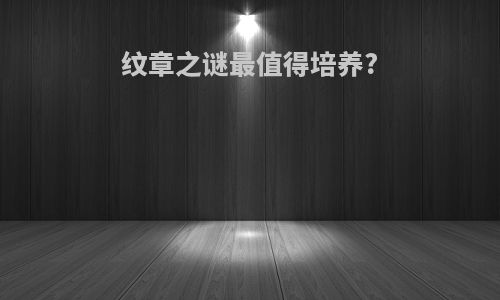 纹章之谜最值得培养?