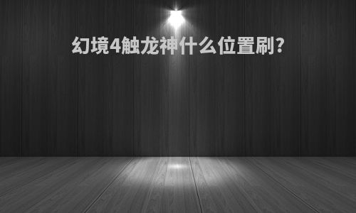 幻境4触龙神什么位置刷?