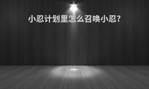 小忍计划里怎么召唤小忍?