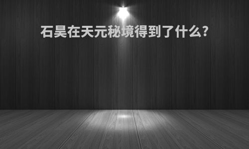 石昊在天元秘境得到了什么?