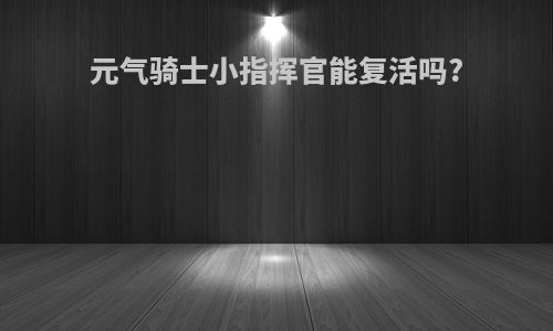 元气骑士小指挥官能复活吗?