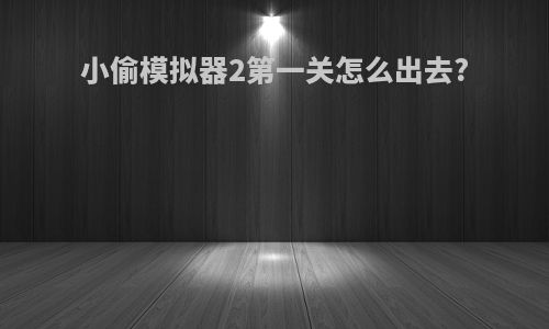 小偷模拟器2第一关怎么出去?