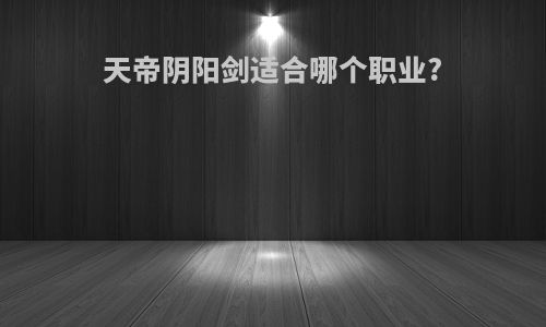 天帝阴阳剑适合哪个职业?