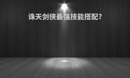 诛天剑侠最强技能搭配?